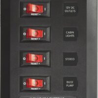 Blue Sea 12V 40A Power Distribution Box, Black, 5.7 x 4.5 Inches