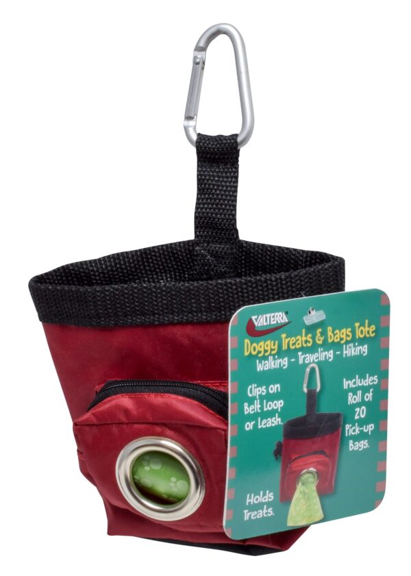 Valterra Red Pet Travel Pouch with Removable Top and Treat Bag