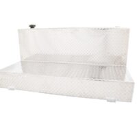 Dee Zee Aluminum Diesel Transfer Tank, L-Shape, 111 Gallon, Silver Diamond Plate