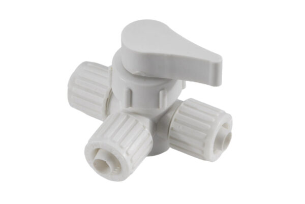 Elkhart Supply 1/2 Inch Water Heater Bypass Valve, Three-Way Center, White