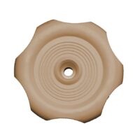 RV Designer Window Crank Knob, 2-1/4 in, 1/2 in Shaft, Beige