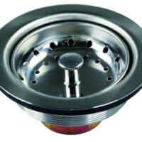 JR Products Sink Strainer, 3.5" to 4" Stainless Steel with Hardware