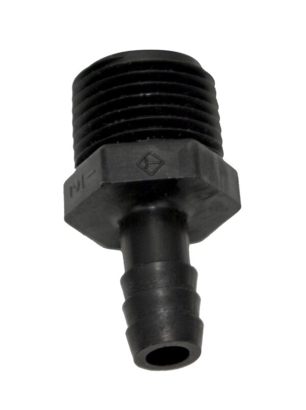 Valterra Male Threaded Adapter, 1/2-Inch to 3/8-Inch, Black