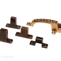RV Designer 4 Inch Brass Cabinet Catch, Antique Bronze