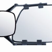 CIPA Dual-View Clip-On Towing Mirror, Manual, Black Textured, 7-1/2" x 5-3/4"