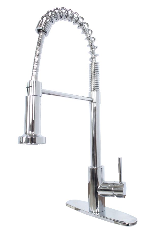 Empire Faucets Kitchen Faucet, Pull Out Spout, Chrome Silver