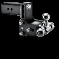 B&W Trailer Hitch Ball Mount 3" Receiver 21,000 lb Triple Ball Black with Swivels