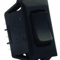 JR Products Momentary Switch, On-Off-On, 13 Amp, Black