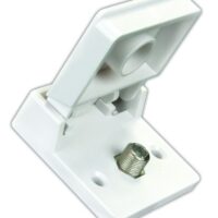JR Products Weatherproof TV Cable Entry Plate, Polar White, Single Cable