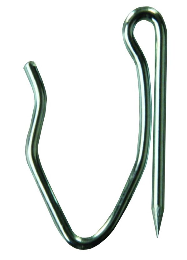 JR Products Pin-On Stainless Steel Curtain Hooks, Set of 14