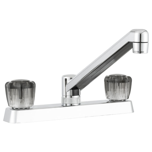 Dura Faucet 2-Hole Kitchen Sink Faucet, 8 Inch, Chrome