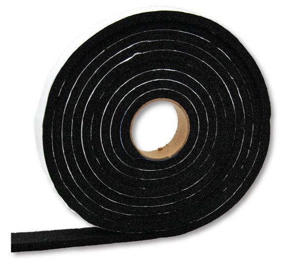 AP Products Weather Stripping, Black, 3/8 Inch × 3/4 Inch, 50 Feet