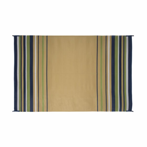 Faulkner Patio Mat, 12 x 9 Feet, Reversible Polypropylene, Striped