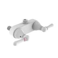 LaSalle Bristol Shower Control Valve, 2-Valve, 4 in. Center, with Showerhead, White