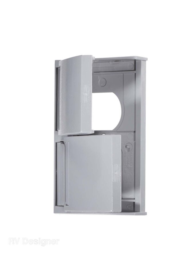 RV Designer Weatherproof Dual Receptacle, Gray