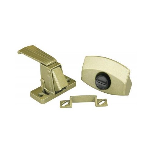 JR Products Gold Brass Entry Door Handle, Non-Locking