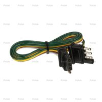 Pollak 4-Flat Reversible Connector, Trailer or Vehicle End, Black