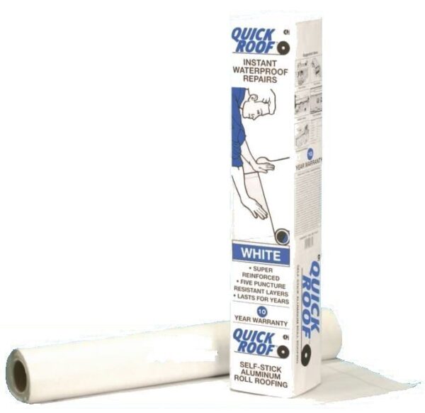 CoFair Quick Roof Reflective Tape, White Aluminum, 33.5 Feet x 36 Inch