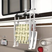 Surco Products Camping Chair Storage Rack, 4-Chair Capacity, Aluminum, Silver