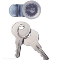 RV Designer Access Door Latch, Stainless Steel, Keyed, Silver