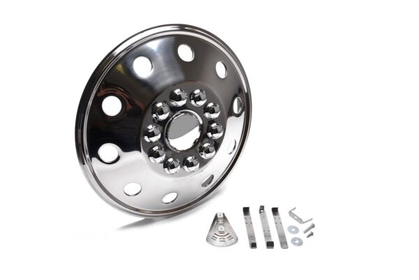 Wheel Masters 19.5" Stainless Steel Wheel Cover, 10-Hole, Chrome Snap-On