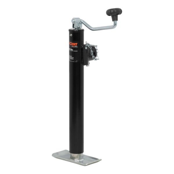 CURT Swivel Trailer Tongue Jack, Top-Wind, 5,000 lb, 15 Inch Lift