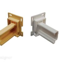 RV Designer Side-Mount Adjustable Drawer Slide Socket, White, Set of 2
