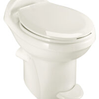 Norcold Premium Permanent RV Toilet, Bone, Polymer, High-Profile