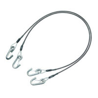 Demco Trailer Safety Cable Set, 7,000 lb, 64" Length, Vinyl-Coated, Black