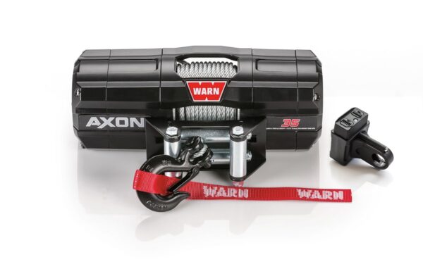 WARN AXON 3500 lb ATV/UTV Winch, 50 ft Steel Rope, Digital Control