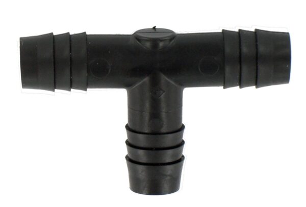 Valterra 1/2 Inch Hose Barb Tee Fitting, Black