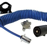 Roadmaster Trailer Wiring Connector Adapter, 7-Blade to 4-Round, Black