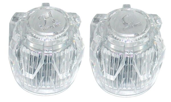Phoenix Products Clear Acrylic Faucet Handle Set, 2-Piece