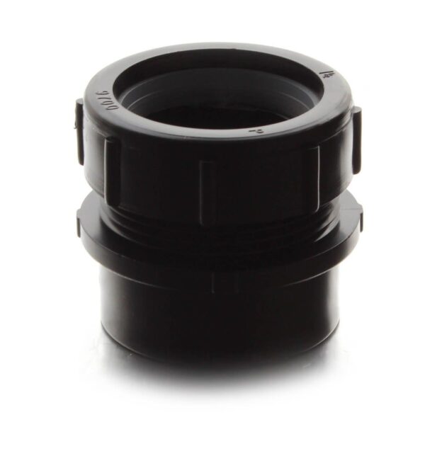 LaSalle Bristol Trap Adapter, 1-1/2 Inch Male Spigot x Male Thread, Black