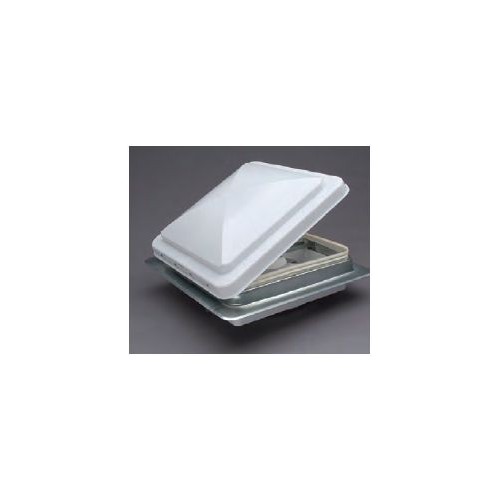 Heng's 14 x 14 Inch Manual Roof Vent with Fan, White