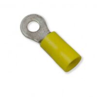 WirthCo 3/8 Inch Ring Terminal, 12–10 Gauge, Yellow, Pack of 100