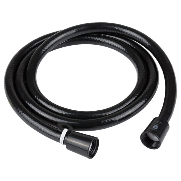 Dura Faucet 60 Inch Shower Head Hose, Black Vinyl with Connector