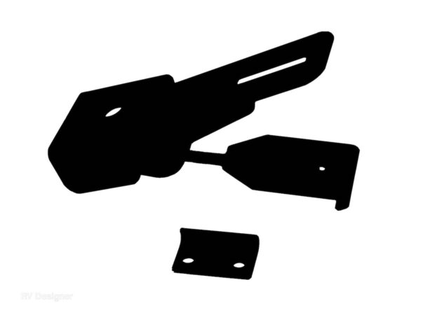 RV Designer Pop-Up Camper Latch, Zinc-Plated Steel, Black