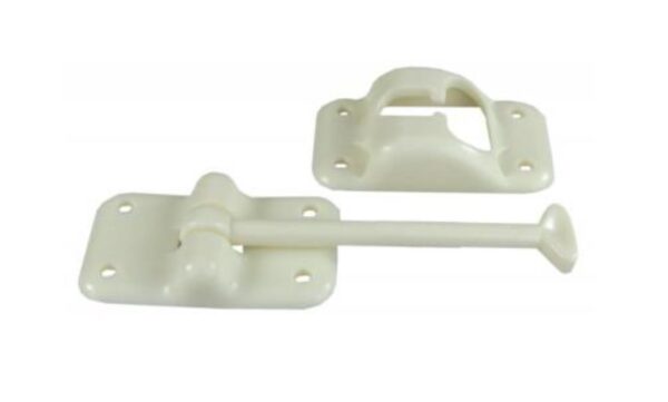 JR Products 3.5 Inch T-Style Door Catch, Colonial White