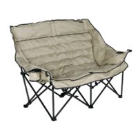 Lippert Big Bear Folding Loveseat, Sand, 500-lb Capacity