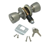AP Products Entrance Door Lock, Silver, Knob Handle