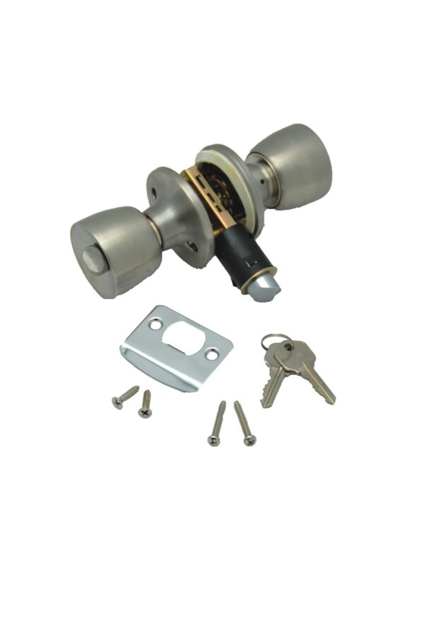 AP Products Entrance Door Lock, Silver, Knob Handle