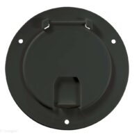 RV Designer 50 Amp Electrical Cord Hatch, Black, 5.2" Diameter