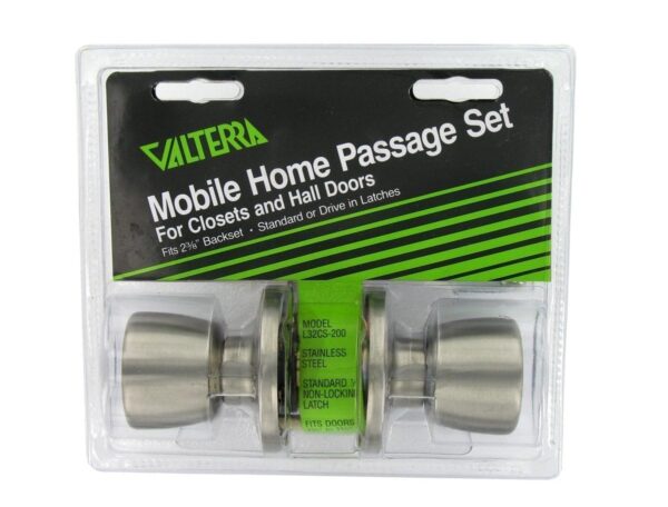 Valterra Stainless Steel Interior Door Knob Handle, Silver