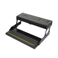 Lippert Kwikee 24 in. Single Electric Entry Step with Platform, Black