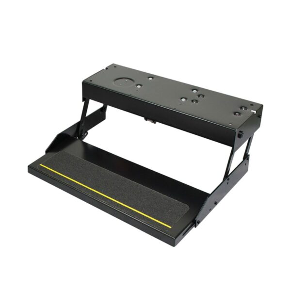 Lippert Kwikee 24 in. Single Electric Entry Step with Platform, Black