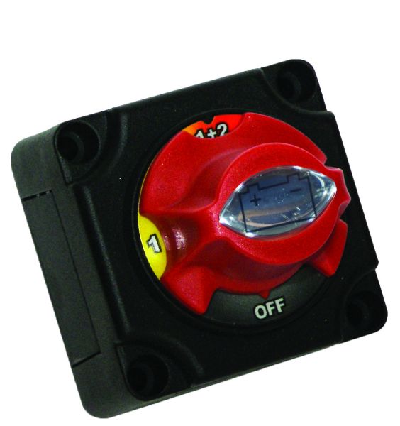 WirthCo Heavy-Duty Battery Disconnect Switch, 300 Amp, Manual Rotary with Removable Knob