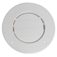 Valterra Heating/Cooling Register, 4" Ceiling, White Plastic, with Damper