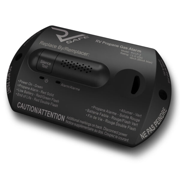 RV Safe Propane Leak Detector, Electronic, 12V, Black