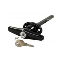 JR Products T-Handle Latch, 4 Inch, with Lock and Key, Black